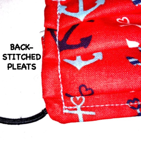 Ladies' Triple Layer Cotton Face Mask - Anchors - Picture 4 of 6